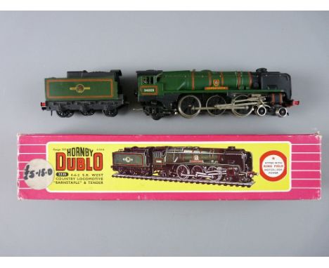MODEL RAILWAY - Hornby Dublo 2235 S R West Country 'Barnstaple' and tender, boxed with instructions, serviced and test run, e