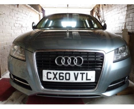 AN AUDI A3 SE 158 TFSI S-A FIVE DOOR HATCHBACK CAR, 1800cc, petrol, registration number CX60 VTL, automatic, grey, MOT August