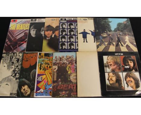 THE BEATLES - EARLY STUDIO LPs - Great pack of 12 x early pressing LPs. Titles are Please Please Me (4th mono PMC 1202 'Parlo