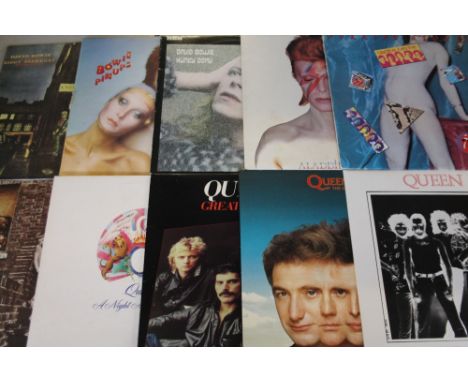 CLASSIC ROCK - Great selection of 18 x LPs with 12" and 1 x 7". Artists/titles are David Bowie (x5) - Ziggy Stardust (1E/2E o