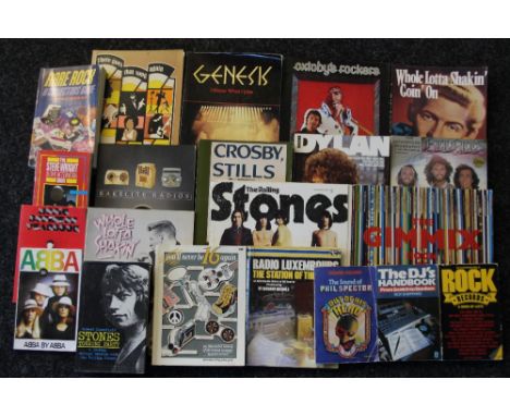 POP & ROCK BOOKS - a collection of 21 pop and rock related books to include The Gimmix Book of Records (1981 first edition), 