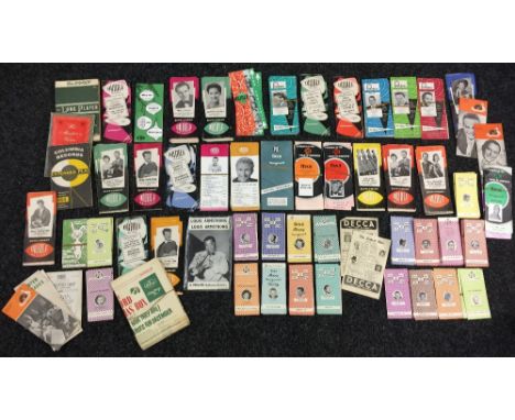 RECORD COMPANY SUPPLEMENTS - a box full of Record Company supplements from the 40s and 50s to include Oriole Records, Pye Gro