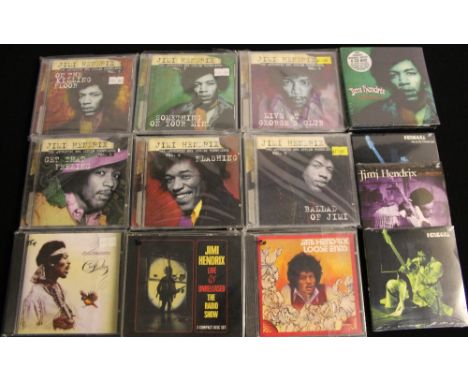 JIMI HENDRIX: MIXED WORLD CDs - This fine lot features eight separate releases combining compilations, live recordings, album