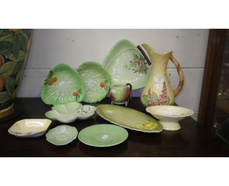 A Carltonware leaf-shaped dish and a collection of similar Carltonware