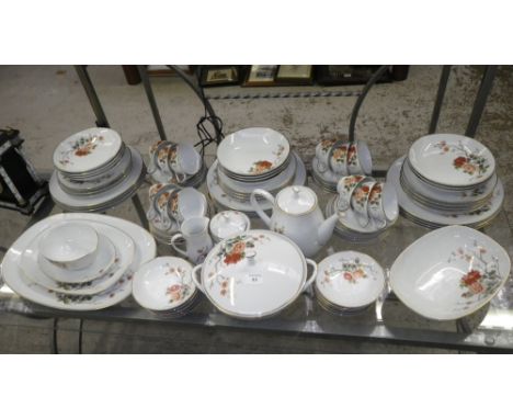 A large quantity of Noritake 'Peony Garden' design dinner and teawares