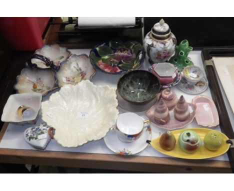 A Carltonware cruet and a collection of similar ceramics
