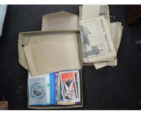 A selection of ephemera, newspapers and magazines including War and Titanic interest, Daily Sketch and Graphic