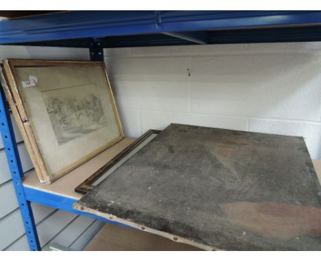 A pencil sketch, Annie King, Nether Bridge, Kendal, signed and dated 1835 and a similar sketch, Halton, two other decorative 