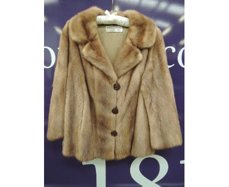 A ladies vintage mink swing jacket retailed by Madame Campbell Furs