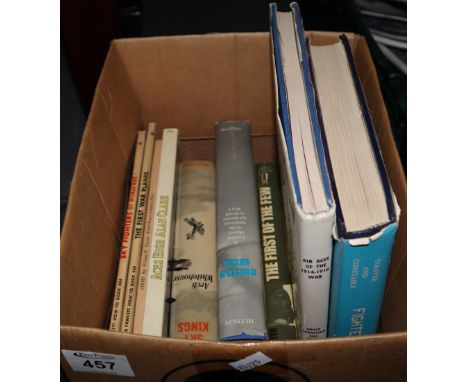 Box of aviation books to include; Air aces of the war 1914-1918 war, Fighter aces of the USA, Hostile skys by Hudson, The yea