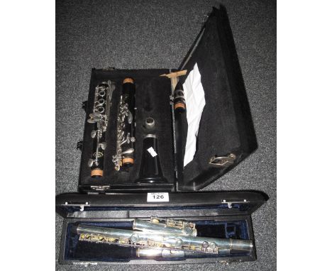 Cased Res-tone USA clarinet, together with another cased silver plated clarinet. (2)(B.P. 24% incl. VAT) 