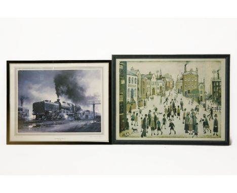 After LS LowryPEOPLE IN THE STREETand After David WestonA PORTRAIT OF POWERa Beyer-Garret locomotive 177/500 signed print
