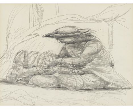 Betty Swanwick (British, 1915-1989)Preparatory Sketch for The Wilderness Regained pencil on paper27.5 x 35.5cm (10 13/16 x 14