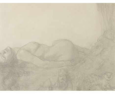 Austin Osman Spare (British, 1886-1956)Supine Nude signed with initials 'AOS' (lower right)pencil on paper26 x 34.5cm (10 1/4