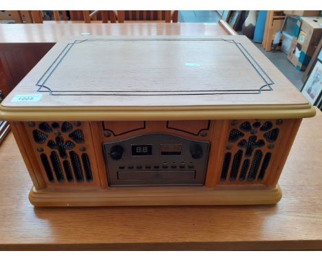 A vintage style CD player radio, width 45.5cm, depth 34cm and height 20.5cm 