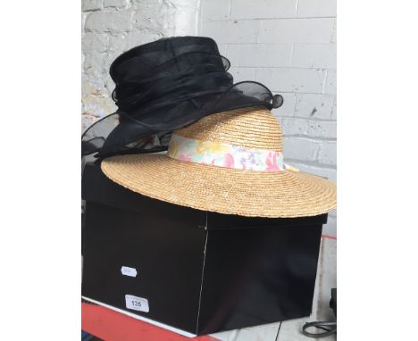 2 vintage ladies hats 