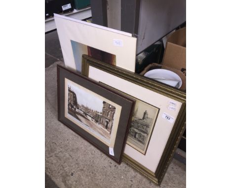 Two Ian Milner prints, 'After glow' 5/50, 'Croatian Dusk' 4/50 and 2 vintage prints of Blackburn 