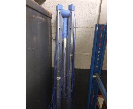 A large rotary line clothes airer. 