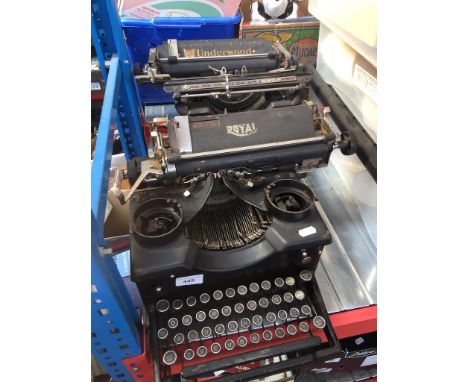 Royal and Underwood vintage typewriters 