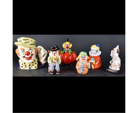Grouping of Six (6) Vintage Figurines. Lot includes makers such as Royal Doulton, Giuseppe Armani, and Murano. Signed. Talles