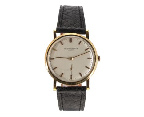 Vacheron &amp; Constantin Genéve 18k gentleman's dress watch, ref. 6784, circa 1960, serial no. 57323x, silvered dial with ap