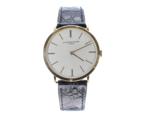 Audemars Piguet, Genéve ultra-thin 18k gentleman's wristwatch, case ref. 34247, serial no. 941xx, circa 1960s, circular silve