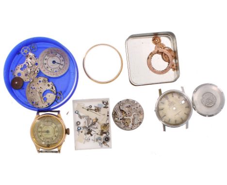 Pierce single push button chronograph gold plated and stainless steel gentleman's wristwatch for repair; together with an Ome