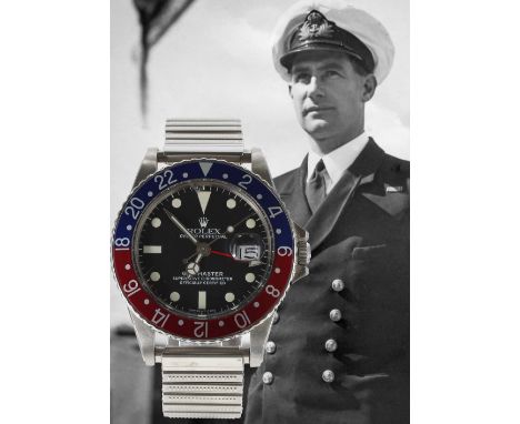 Rolex Oyster Perpetual Date GMT-Master 'Pepsi' stainless steel gentleman's bracelet watch, ref. 1675, circa 1968, serial no. 