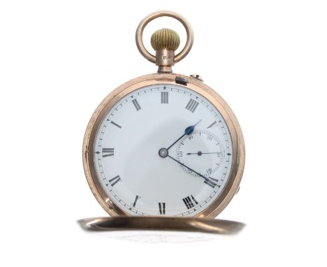 9ct lever hunter pocket watch, Chester 1912, unsigned gilt frosted three quarter plate movement, no. 76049, with compensated 