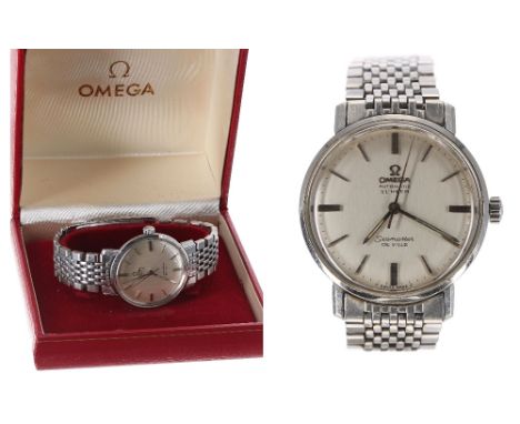 Omega Seamaster De Ville automatic stainless steel gentleman's bracelet watch, circular silvered dial branded 'Turler' with b