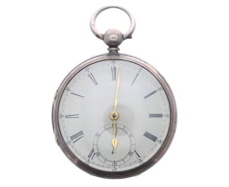 Victorian silver fusee lever pocket watch, Chester 1862, the movement signed Wm H Thompson, Liverpool, no. 343 with engraved 