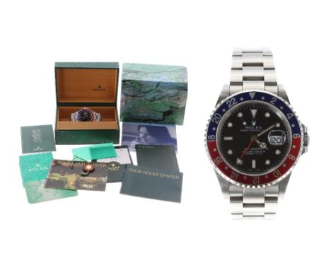 Rolex Oyster Perpetual Date GMT-Master II 'Pepsi' stainless steel gentleman's bracelet watch, ref. 16710, circa 2001, serial 