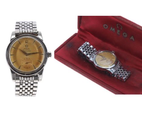 Omega Seamaster automatic stainless steel gentleman's bracelet watch, ref. 2846-2848 1SC, circa 1954/55, serial no. 148140xx,