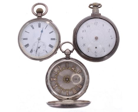 Silver fusee verge pair cased pocket watch for repair, the movement signed W'm Burton, South Shields, the inner case inscribe