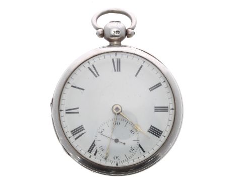 George IV silver fusee lever pocket watch, London 1827, the movement signed A. Waithman, Leeds, no. 8917,  with plain balance