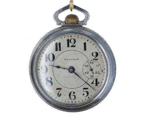 Waltham P.S. Bartlett nickel cased lever set pocket watch, circa 1904, the signed 17 jewel adjusted lever set movement with c