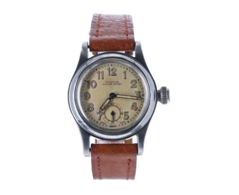 Rolex Oyster 'Junior Sport' mid-size stainless steel wristwatch, ref. 2784, circa 1940s, serial no. 1279xx, silvered dials wi