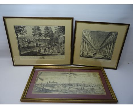 WILLIAM LODGE; a black and white Engraving "The Ancient and Loyall Citty of York".  7 1/2" (19cms) x 18 1/2" (47cms), After D