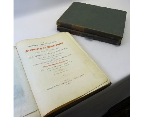 George Poulson; 'The History and Antiquities of the Seigniory of Holderness' volumes one and two, first editions, published b