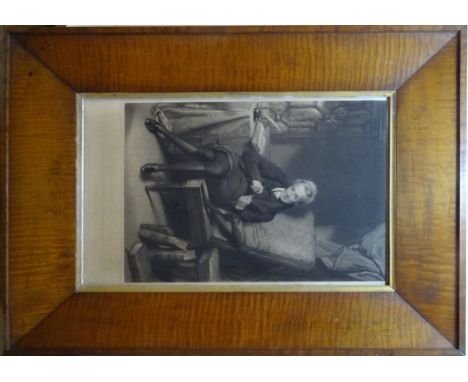 COUSINS after RICHMOND; a Portrait Engraving of William Wilberforce in a maple frame.