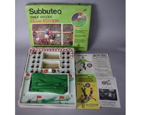 A Boxed Subbuteo Table Soccer Club Edition - Containing Three Teams to Include Yellow &amp; Black, Gold &amp; Black and Red &