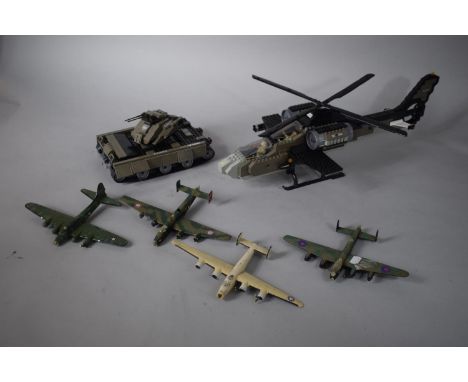 Two Lego Models - Army Tank &amp; Helicopter and Collection of Model Planes 