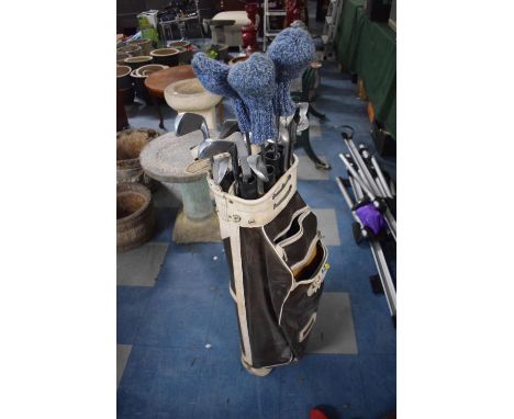 A Set of Vintage Bob Charles Golf Clubs with Bag 