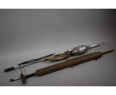 Two Vintage Vacuum Cleaners, Hand Operated Rex and French Electric Tornado 