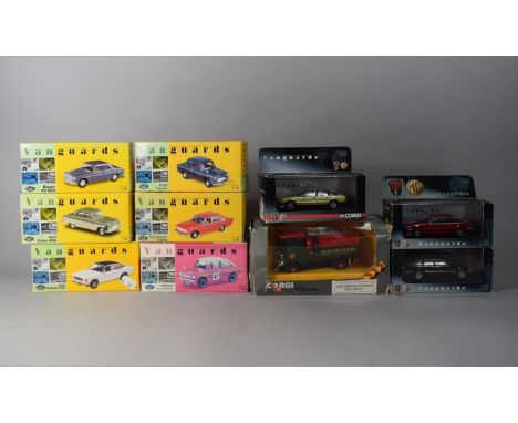 A Collection of Boxed Vanguards Diecast Models, Three Limited Edition Rover MG Collection and Six Limited Edition Rover, Ford