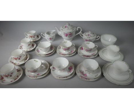 A Collection of Teawares to Include Shelley (Reg No. 781613) Teacups &amp; Saucers, Floral Pattern Tea Set Comprising Teapot,