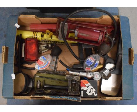 A Box of Car Accessories, Tools and Sundries 