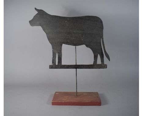 A Silhouette Wind Vane in the Form of a Beef Cow, 57cms Wide 
