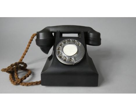 A Vintage Bakelite Telephone with Braided Cord - 30335 