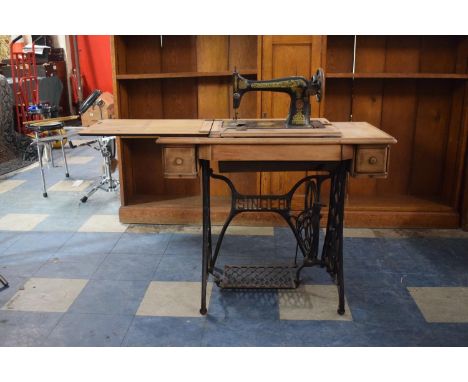 A Vintage Treadle Sewing Machine 